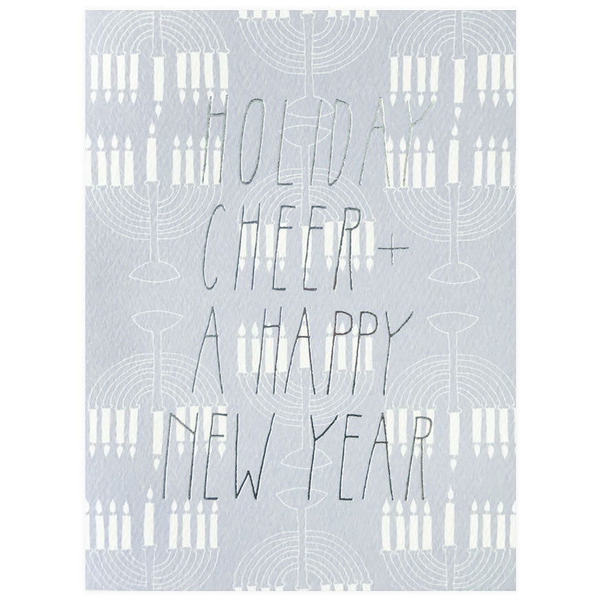 Hartland Cards Holiday Cheer And A Happy New Year Menorahs Hanukkah Card
