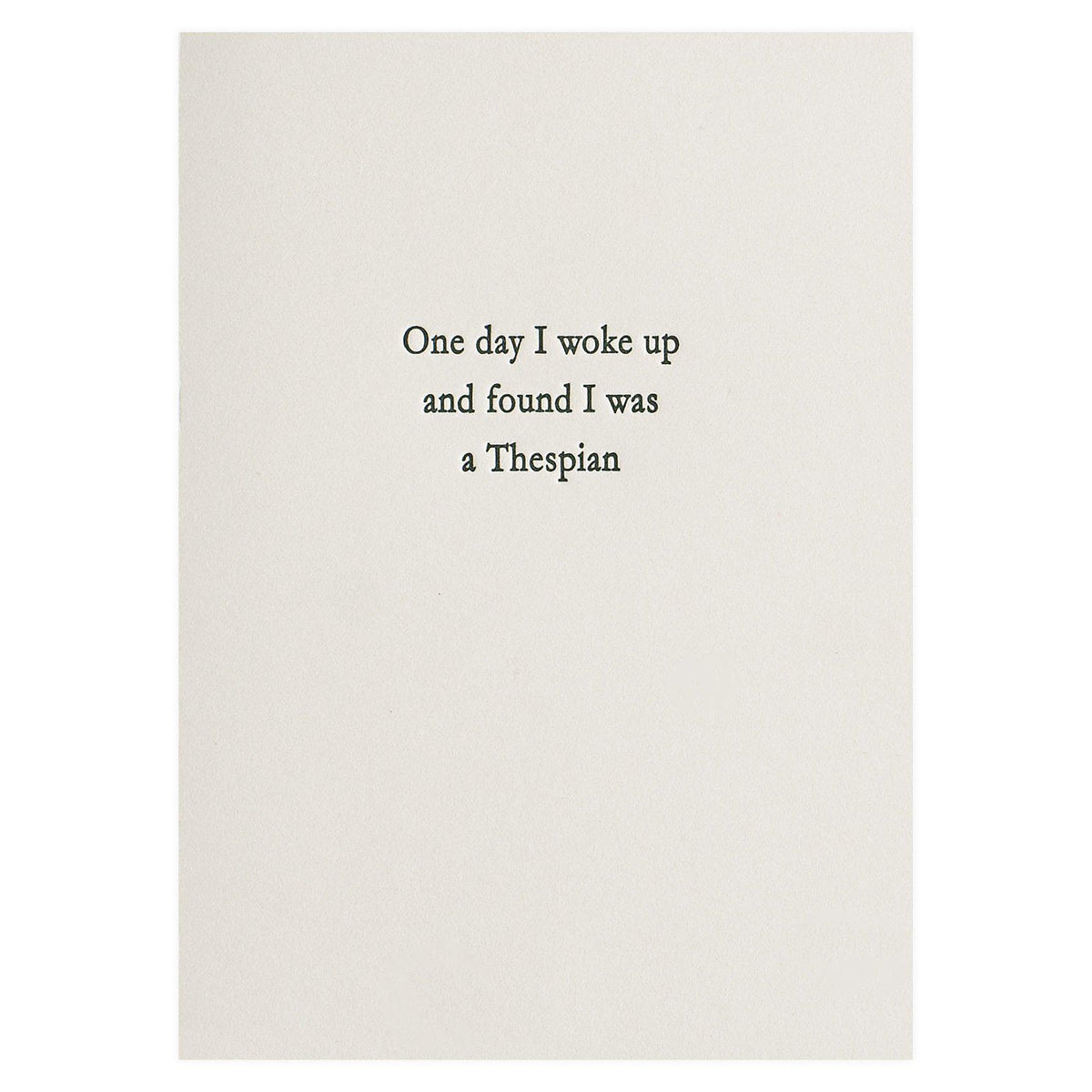 Hat Wig Glove Thespian Greeting Card 