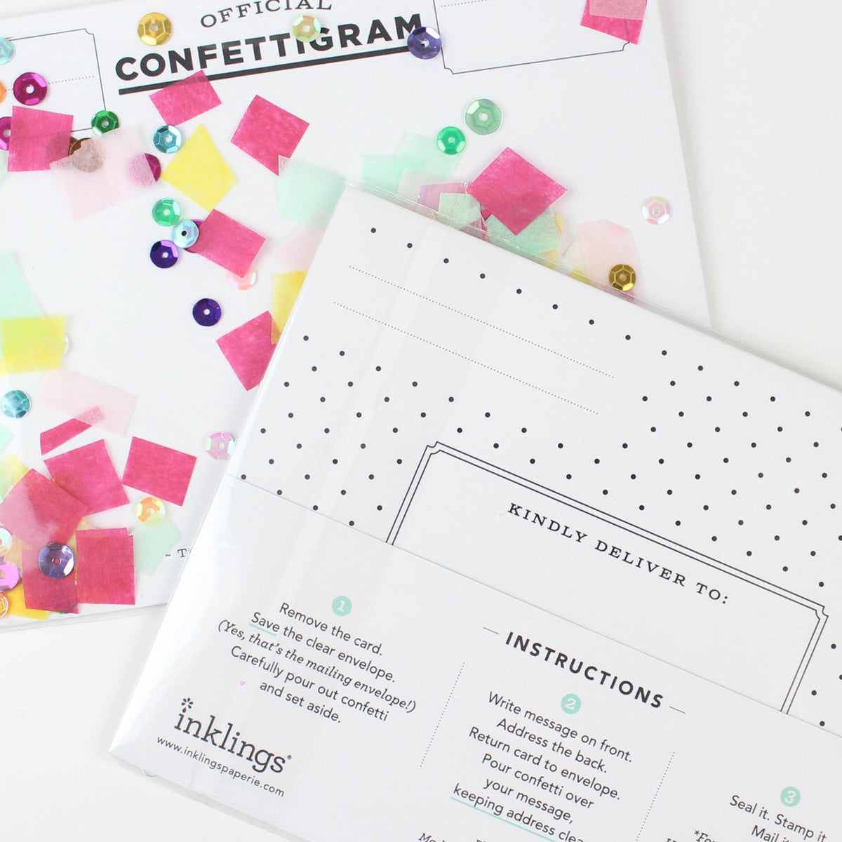 Inklings Paperie Confettigram Birthday Brights Greeting Card 