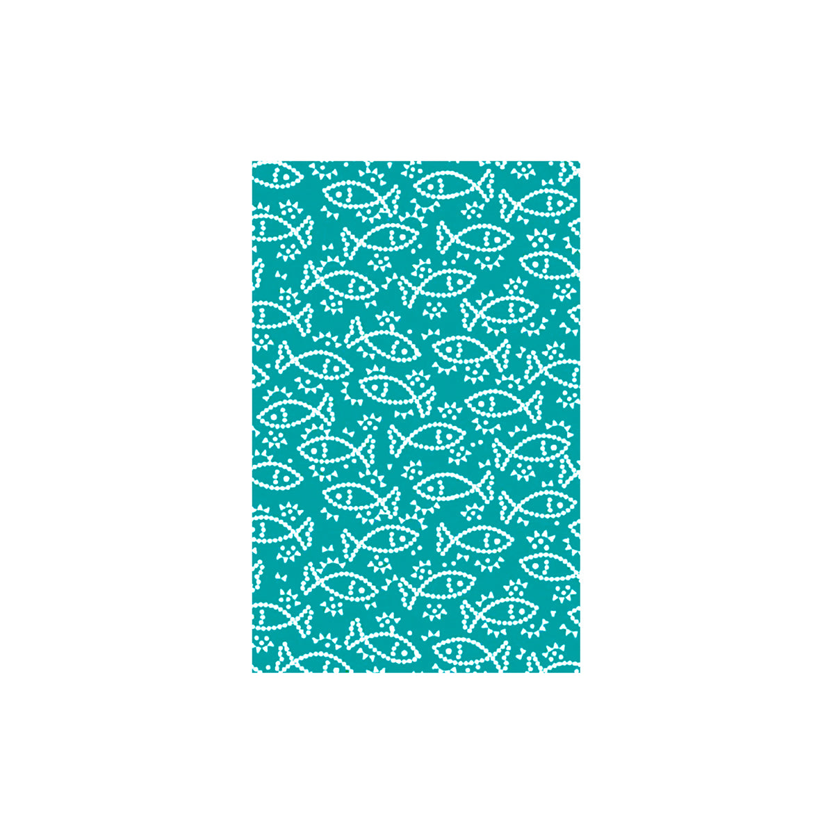 Shunkoen Mamimu Japanese Classic Motifs Mini Memo Notebook | Six Designs Fish on Turquoise