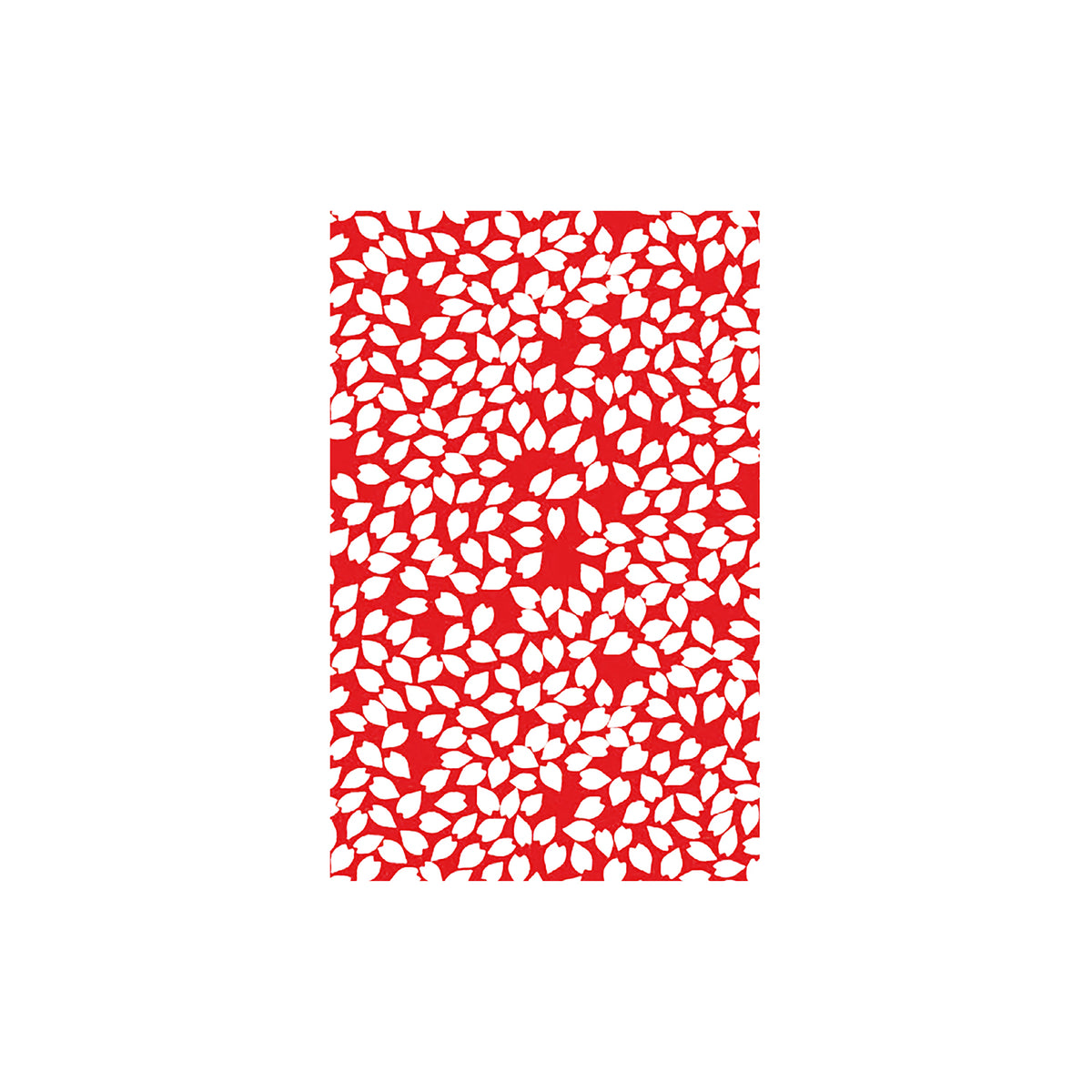 Shunkoen Mamimu Japanese Classic Motifs Mini Memo Notebook | Six Designs Random White Leaves on Red