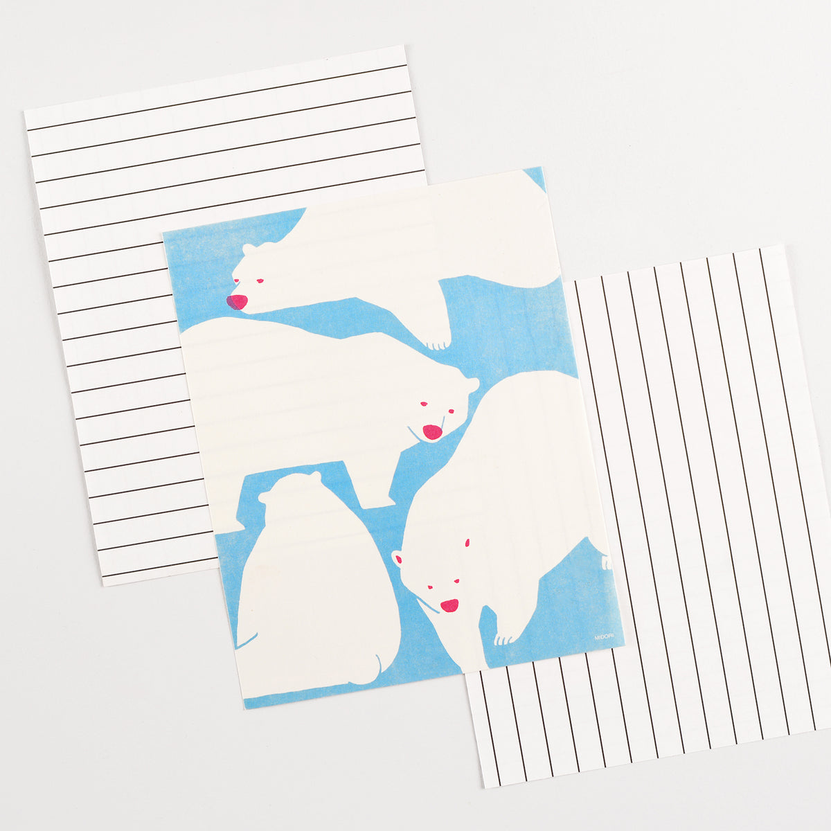 Midori Kimagure Polar Bear Letter Pad and Envelopes 