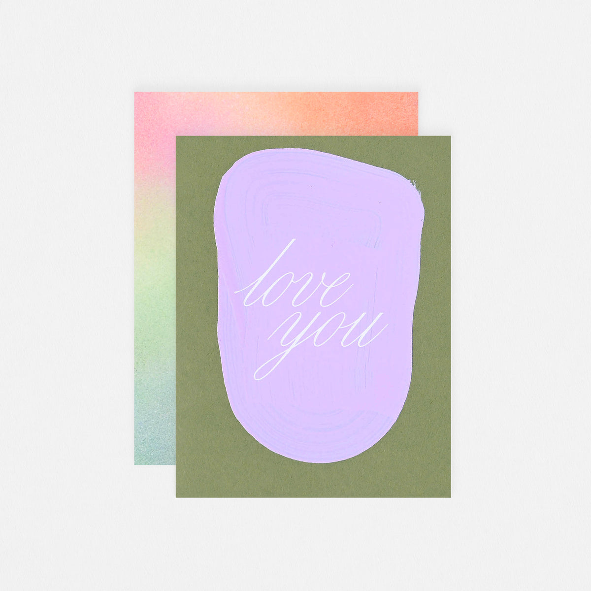 Moglea Lavender Love Hand-Painted Greeting Card 