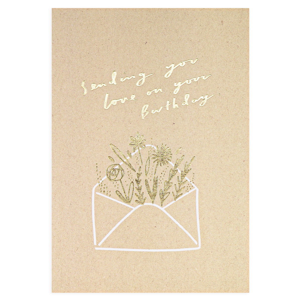 Old English Company Flowers Envelope Birthday Card 