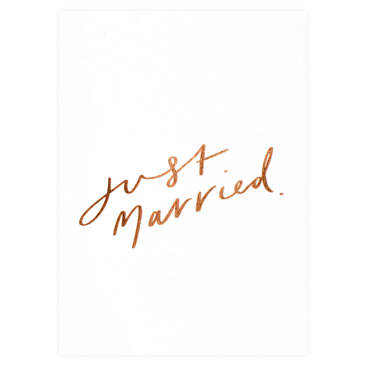 Old English Company Just Married Wedding Card 