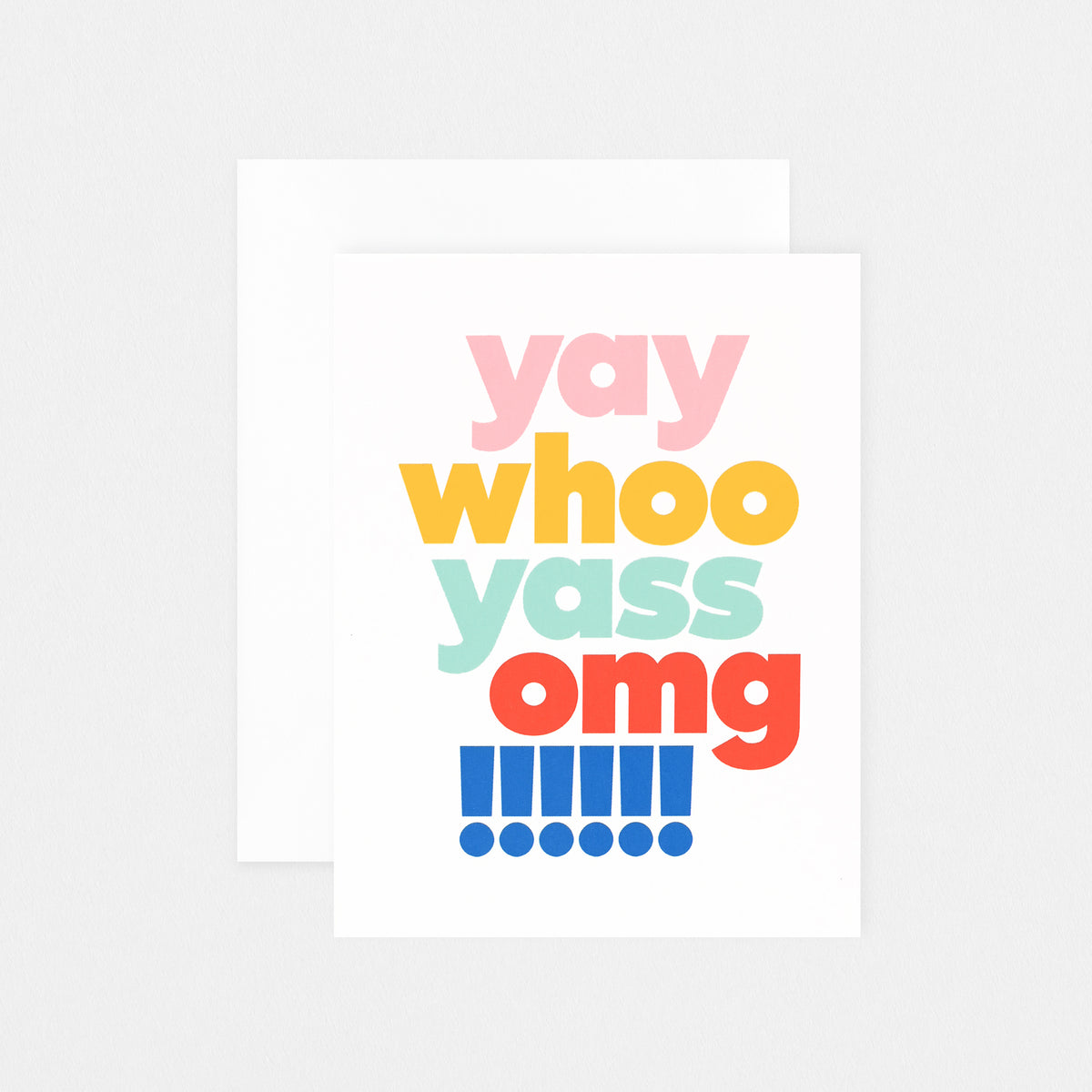 paper&stuff Yass Yay Omg Greeting Card 