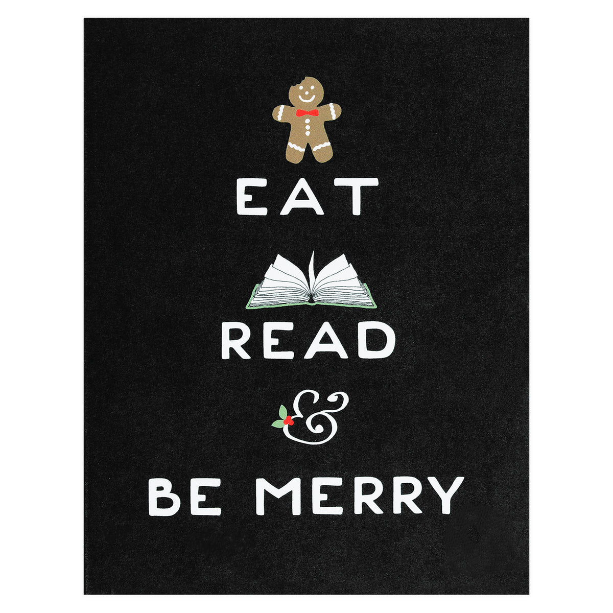Party Of One Paper Eat Read Be Merry Holiday Cards Boxed or Single 
