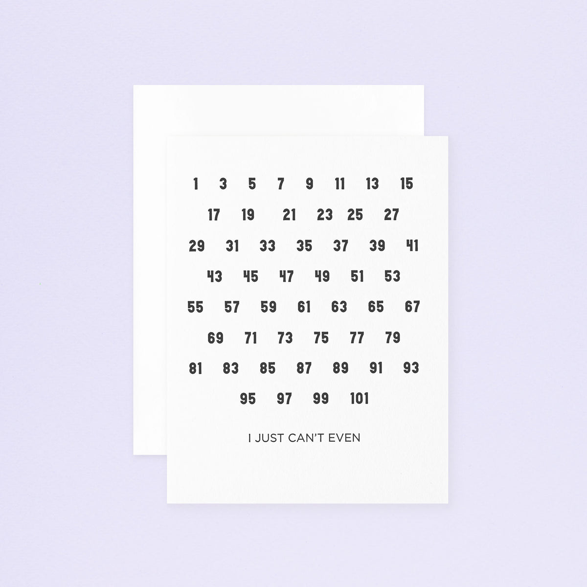 Quick Brown Fox Letterpress Can't Even Greeting Card 