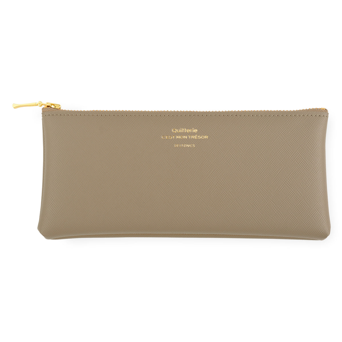 GREER Chicago Quitterie Flat Pen Pencil Case Greige 