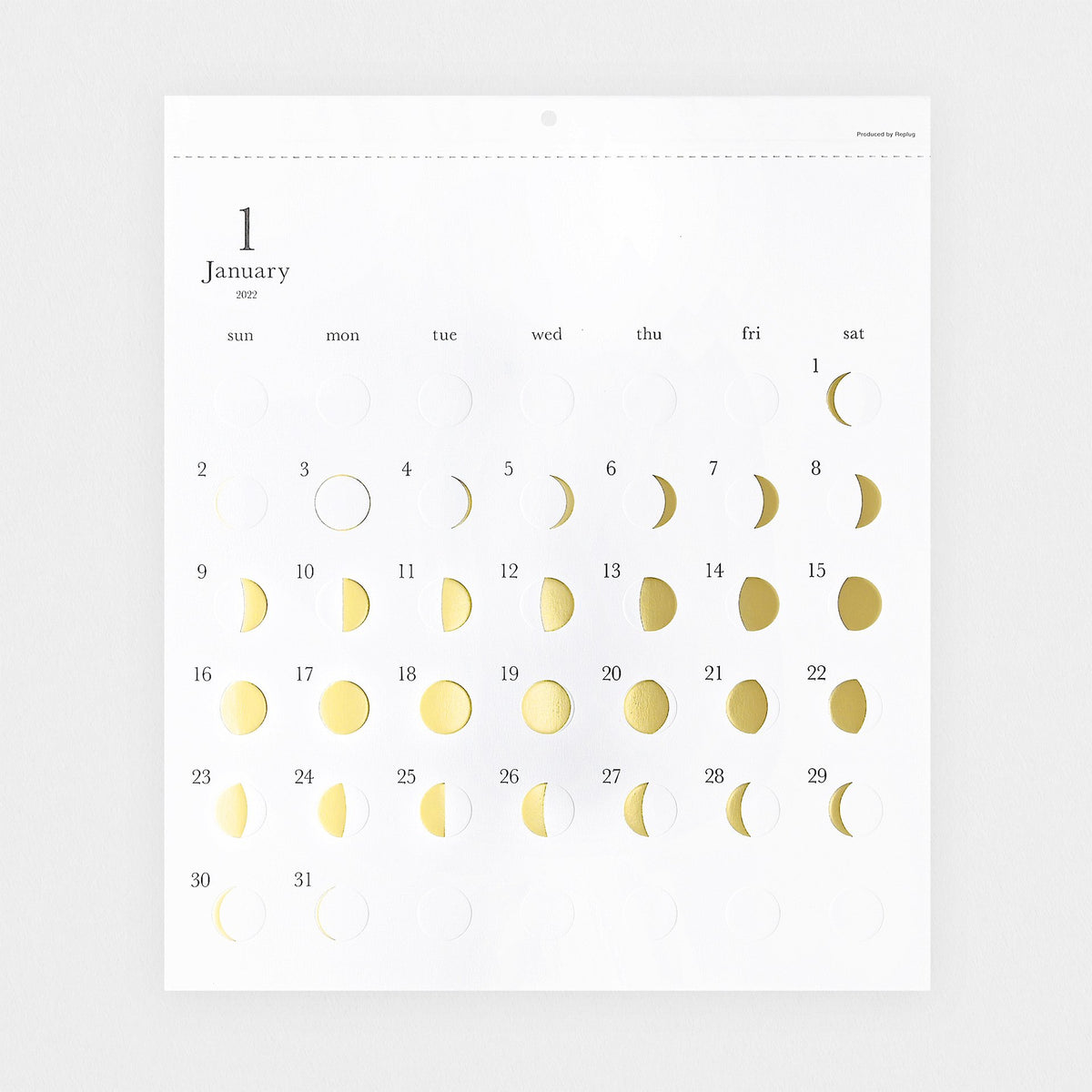 Replug Replug 2022 Moon Calendar Gold 