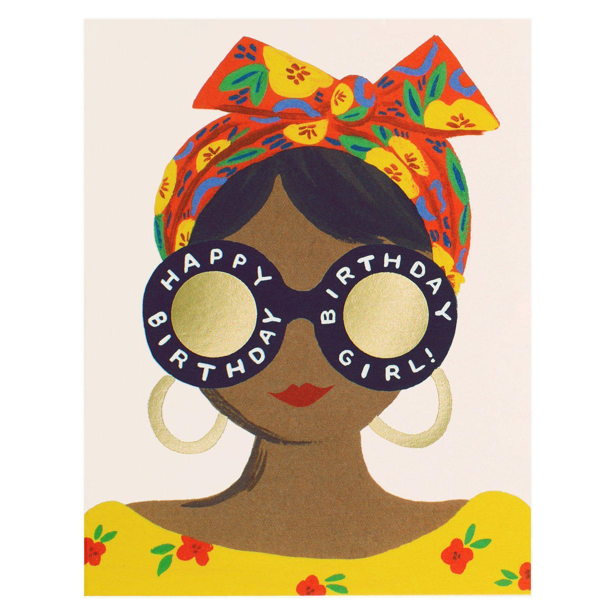 Rifle Paper Co. Scarf Birthday Girl Greeting Card 
