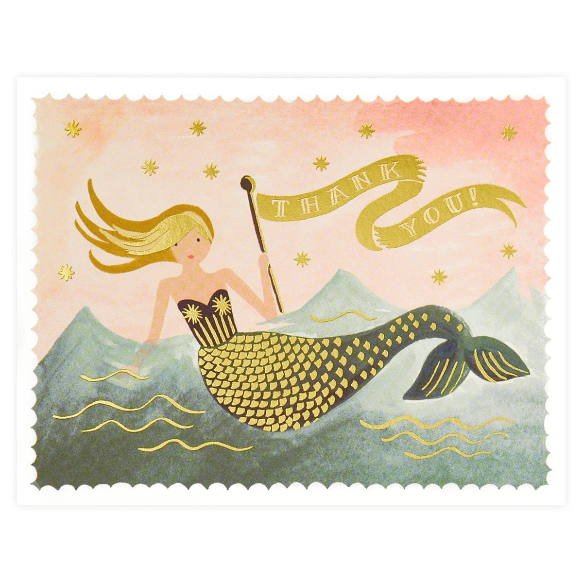 Rifle Paper Co. Mermaid Folded Thank You Cards Boxed 