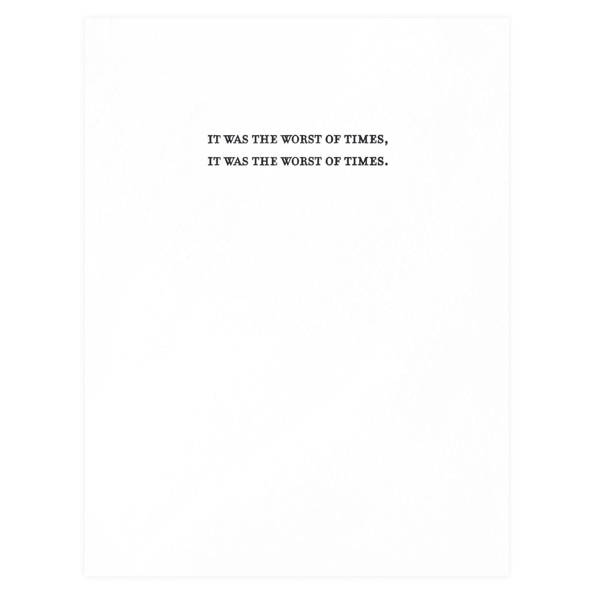 Sapling Press Worst of Times Greeting Card 