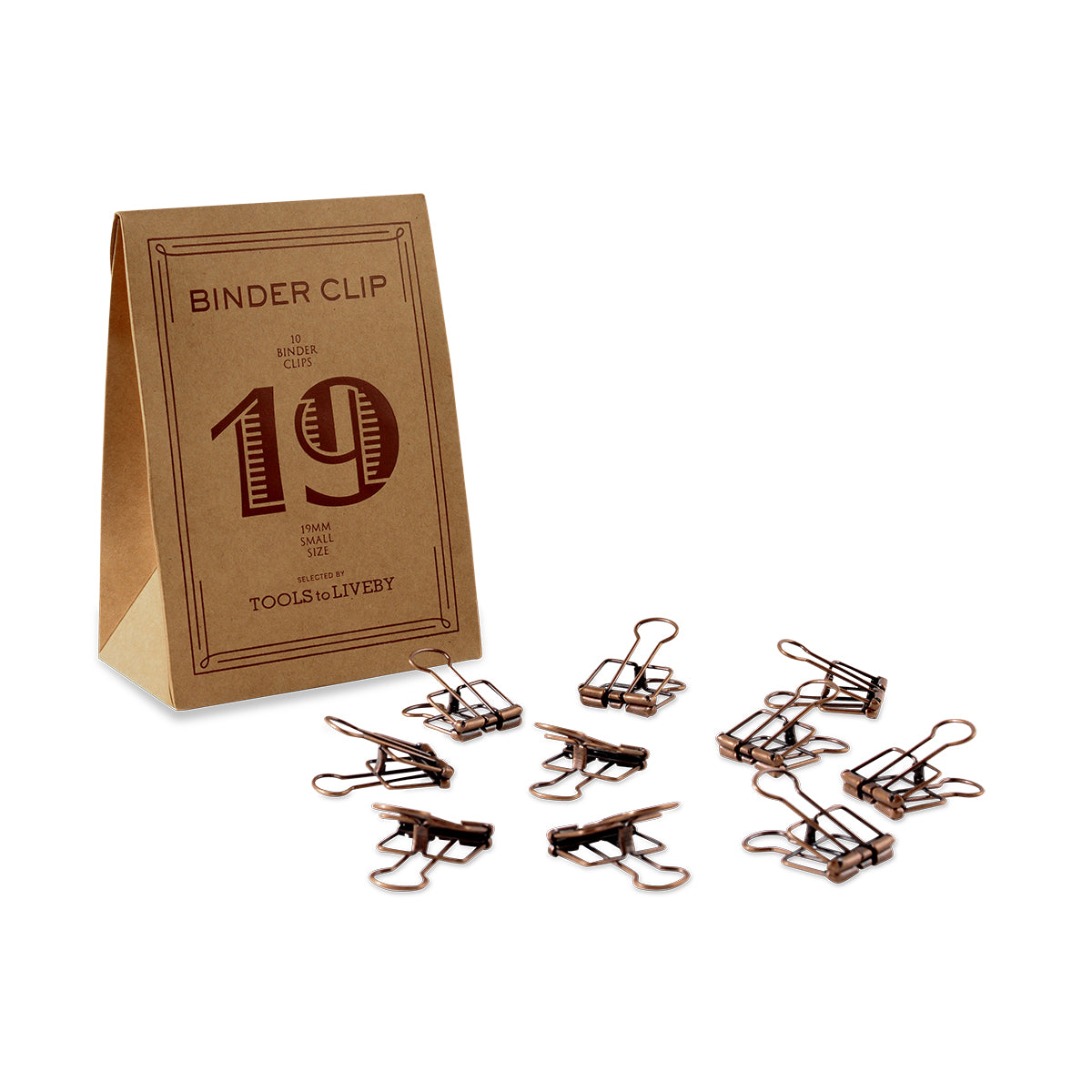 TOOLS to LIVEBY Binder Clips 19mm Bronze 