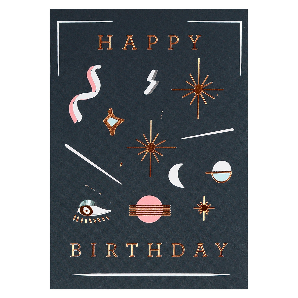 Type And Story Happy Birthday Night Sky Card 