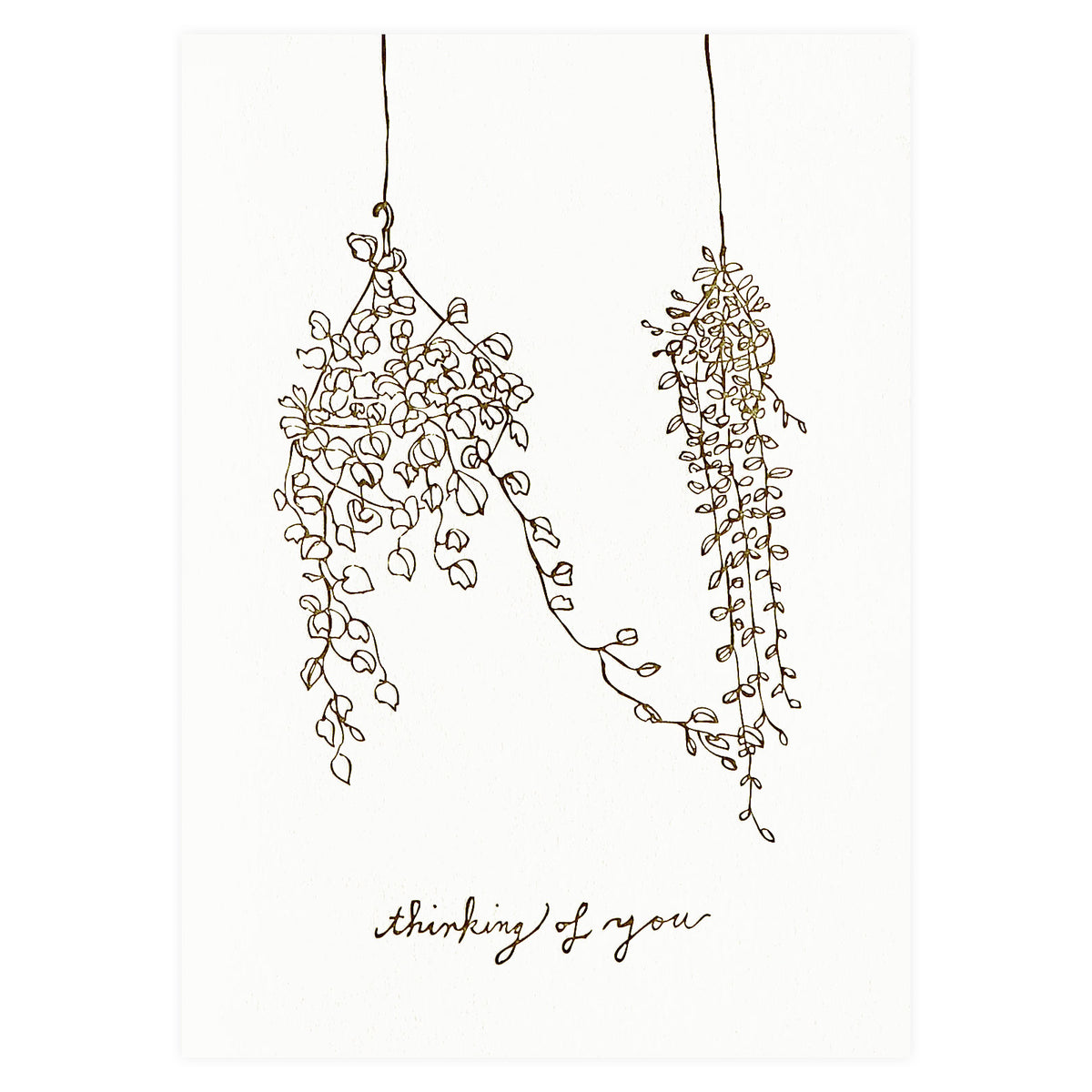 Wolf & Wren Press Thinking of You Sympathy Card 