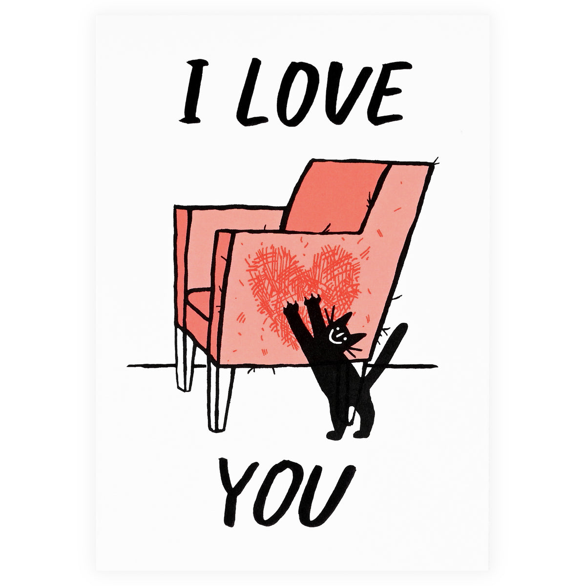 Wrap Cat Love Greeting Card 