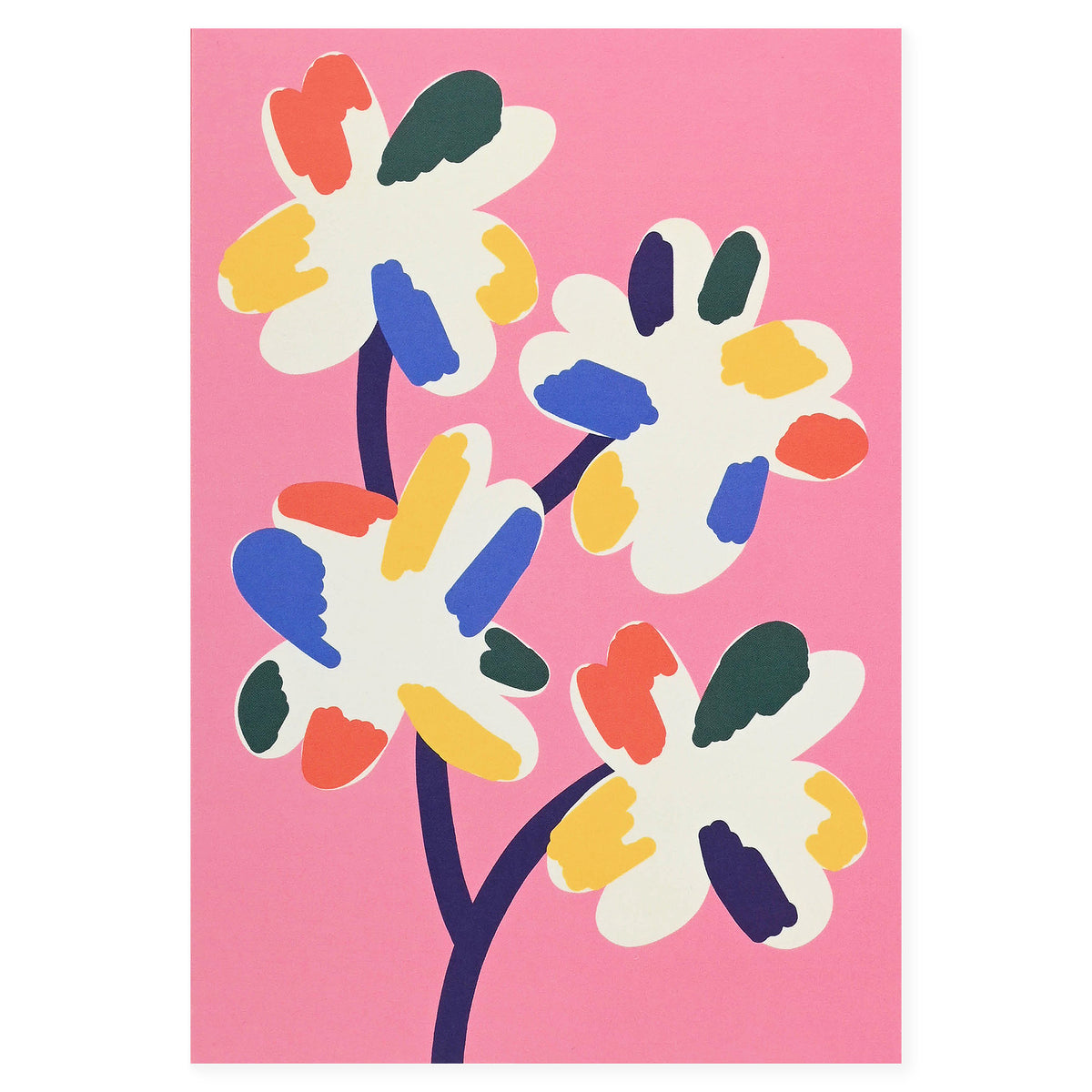 Wrap Four Flowers Art Card 